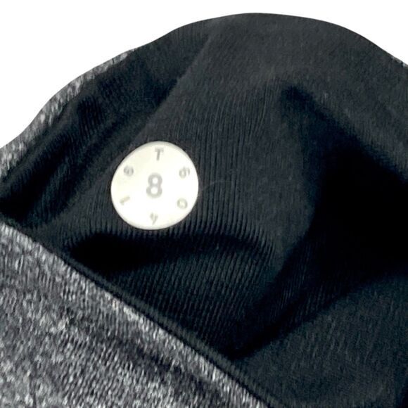 Lululemon Leggings Womens Sz 8 Heathered Black Featherlight Tight 7/8 Yoga Pants - Picture 15 of 16